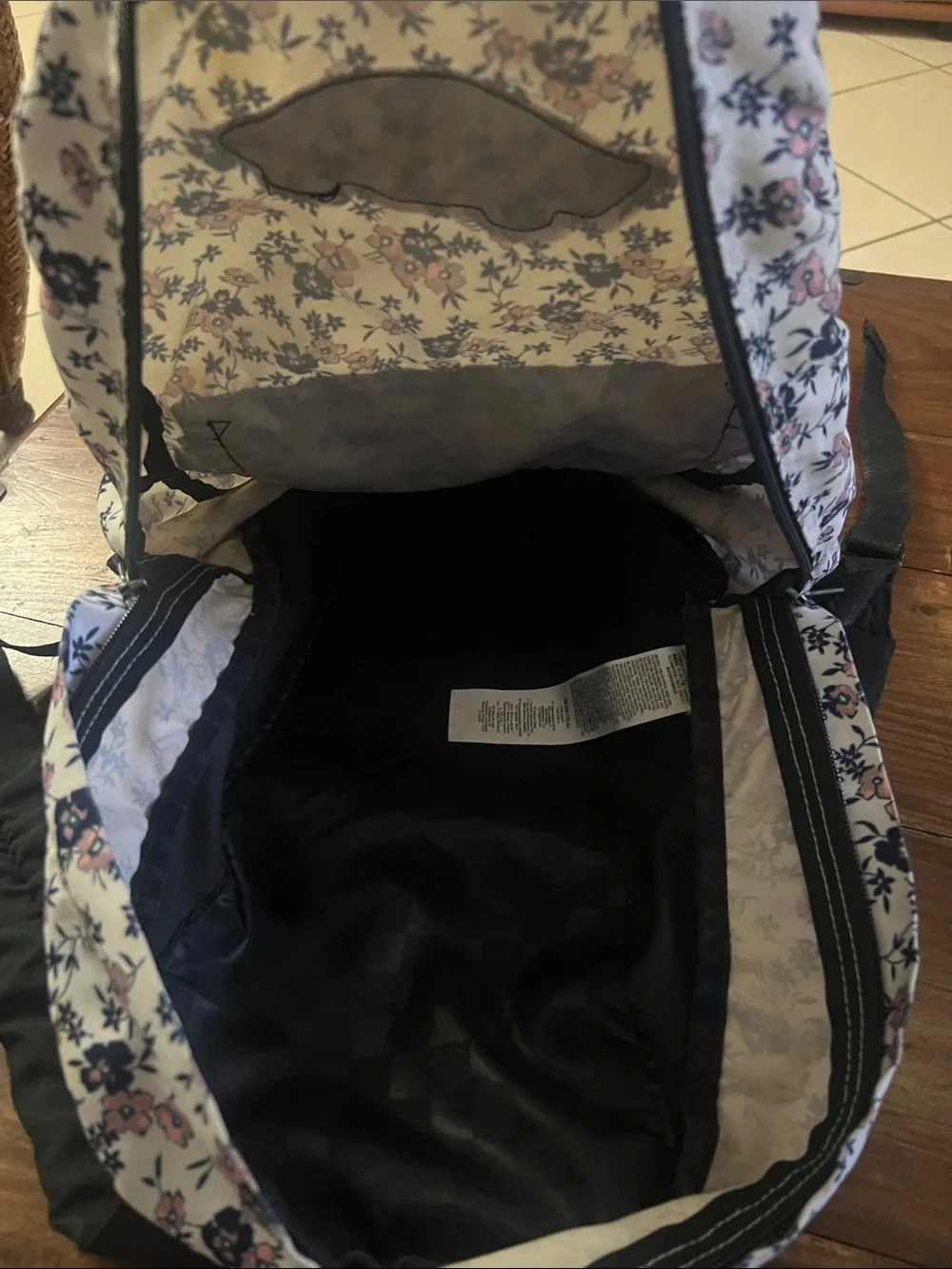 Vans Floral Backpack in Pink and Black